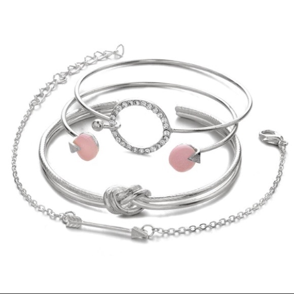 NEW!๐๐๐SILVERY PINK BRACELET BUNDLE OF 4!๐๐๐ - Picture 2 of 8